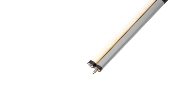 Двухсоставной бильярдный кий для пула "Rasson A" (серо - черный) с оплеткой экокожа