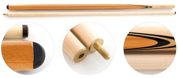 Двухсоставной бильярдный кий для русской пирамиды Classic "Tiger Professional" (коричневый)