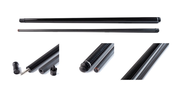 Двухсоставной бильярдный кий для пула Weekend "Winner Carbon - 010" (черный)