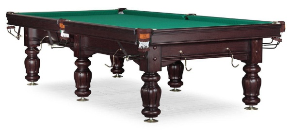 Бильярдный стол для русской пирамиды Weekend "Classic 2" 10 футов массив ольхи, борта ясень (махагон)