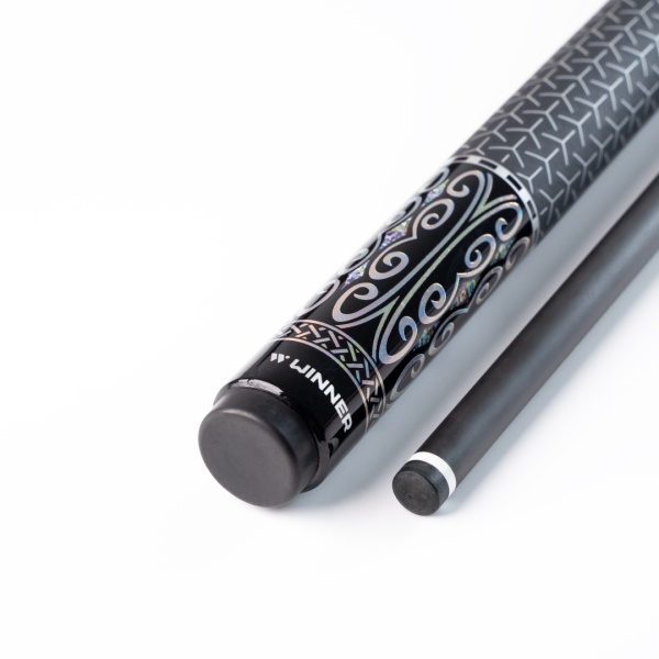 Двухсоставной бильярдный кий для пула Weekend "Winner Carbon - 003" (черно-синий)