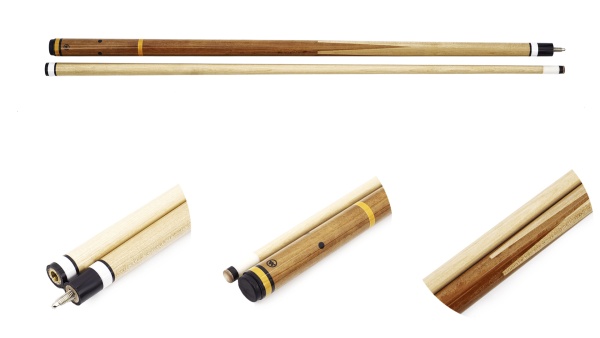 Двухсоставной бильярдный кий для русской пирамиды Classic "W-6065" (коричневый)