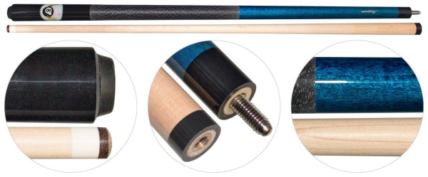 Двухсоставной бильярдный кий для русской пирамиды Classic "Magnum" (синий)