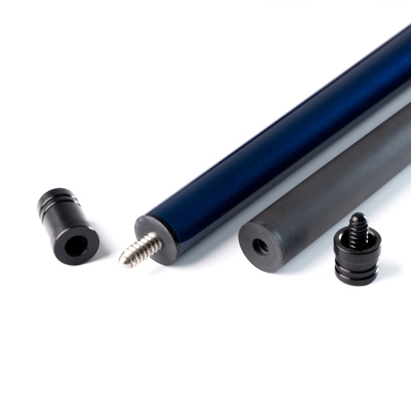 Двухсоставной бильярдный кий для снукера Weekend "Winner Carbon - 015" 3/4 (черно-синий)